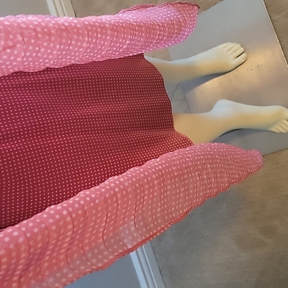 LAUNDRY by Shelli Segal Silk Pink Polka Dot Dress - Picture 7 of 9
